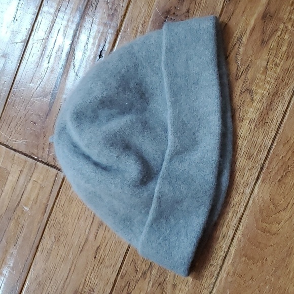Rabbit hair angora wool gray hat - Picture 2 of 4